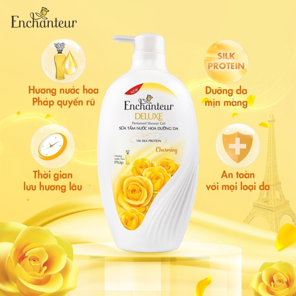 Ảnh Combo 2 Sữa tắm nước hoa dưỡng da Enchanteur Charming (450g x 2) 1