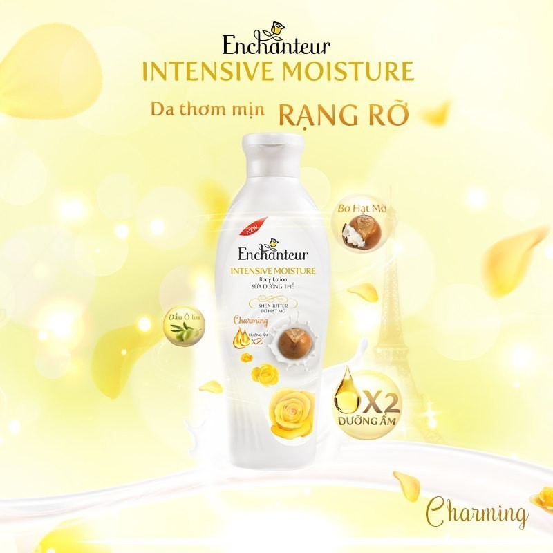 Ảnh Sữa dưỡng thể dưỡng ẩm/ trắng da/ Dưỡng ẩm chuyên sâu Enchanteur hương Charming 200gr 3