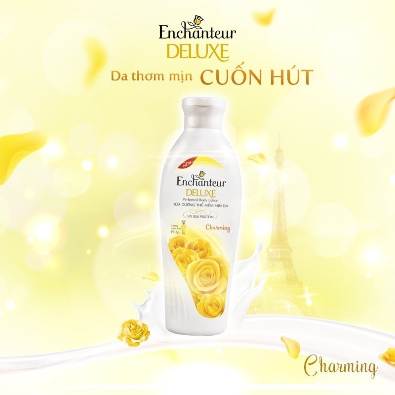 Ảnh Sữa dưỡng thể dưỡng ẩm/ trắng da/ Dưỡng ẩm chuyên sâu Enchanteur hương Charming 200gr 4