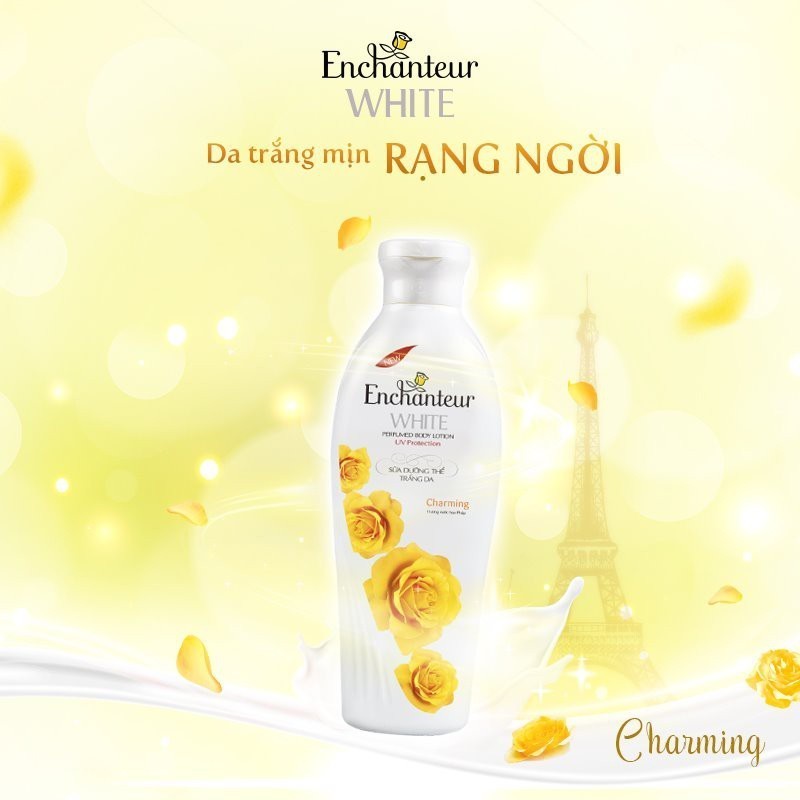 Ảnh Sữa dưỡng thể dưỡng ẩm/ trắng da/ Dưỡng ẩm chuyên sâu Enchanteur hương Charming 200gr 2