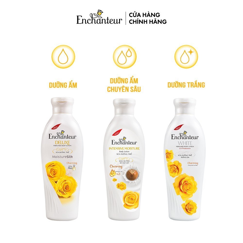 Ảnh Sữa dưỡng thể dưỡng ẩm/ trắng da/ Dưỡng ẩm chuyên sâu Enchanteur hương Charming 200gr 1