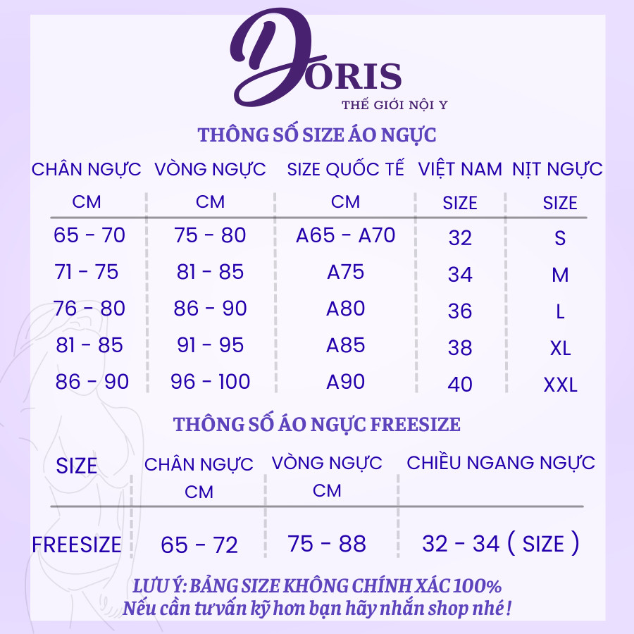 Áo Ngực Không Gọng Đúc Su Đệm Bàn Tay Nâng Ngực Chống Xệ DORIS L01