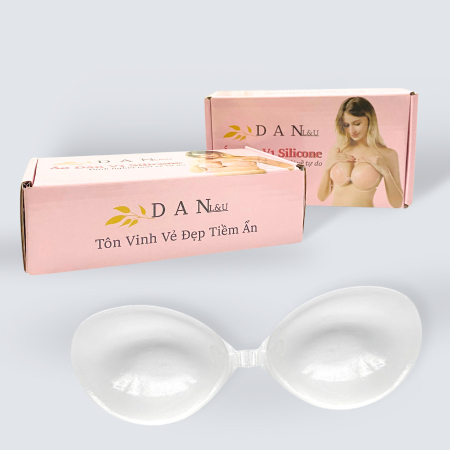 Miếng Dán Ngực Silicon Trong Suốt Độn 3cm Nâng Ngực Cài Trước Kèm Dây Trong DORIS 4960