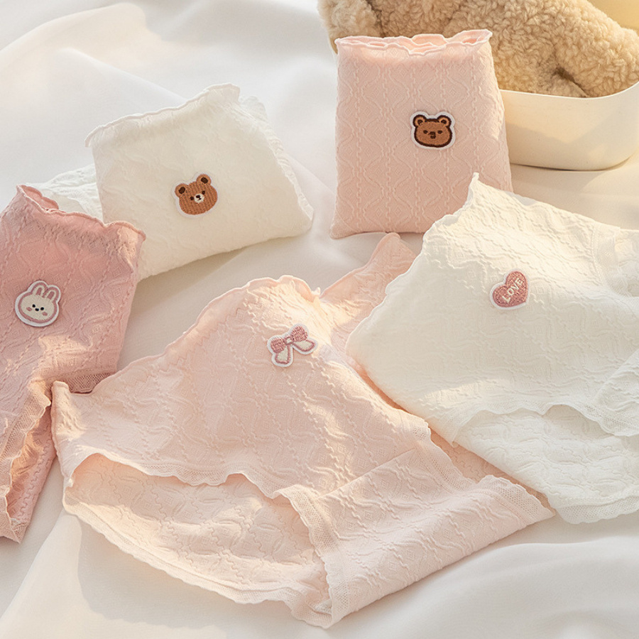 Quần Lót Nữ Co Giãn Thoáng Mát Chất Liệu Cotton Hoạ Tiết Đáng Yêu DORIS 255