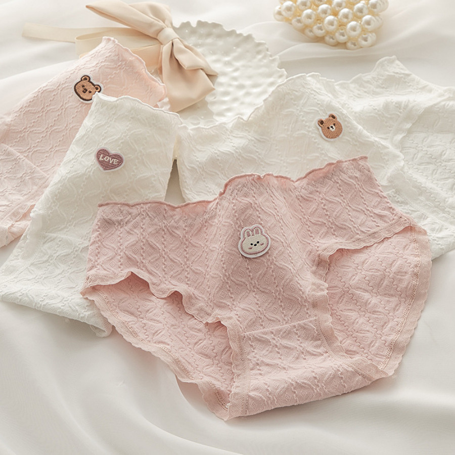 Quần Lót Nữ Co Giãn Thoáng Mát Chất Liệu Cotton Hoạ Tiết Đáng Yêu DORIS 255
