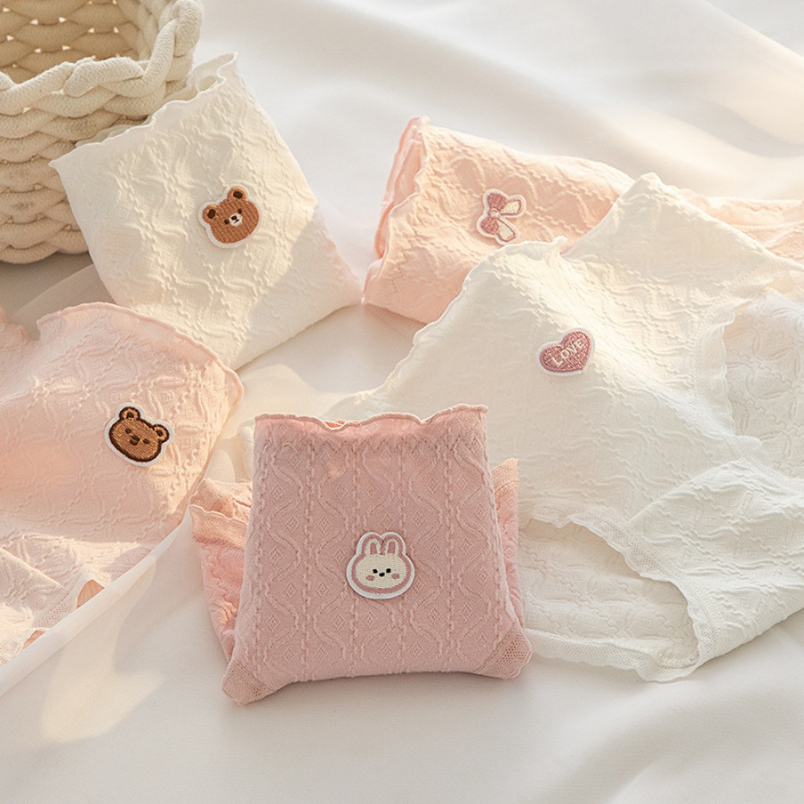 Quần Lót Nữ Co Giãn Thoáng Mát Chất Liệu Cotton Hoạ Tiết Đáng Yêu DORIS 255