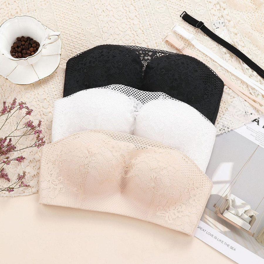 Áo Cúp Ngực Không Nâng Ngực Dây Chống Tụt Chất Su (Tặng kèm dây) Mặc Nhiều Kiểu DORIS K20