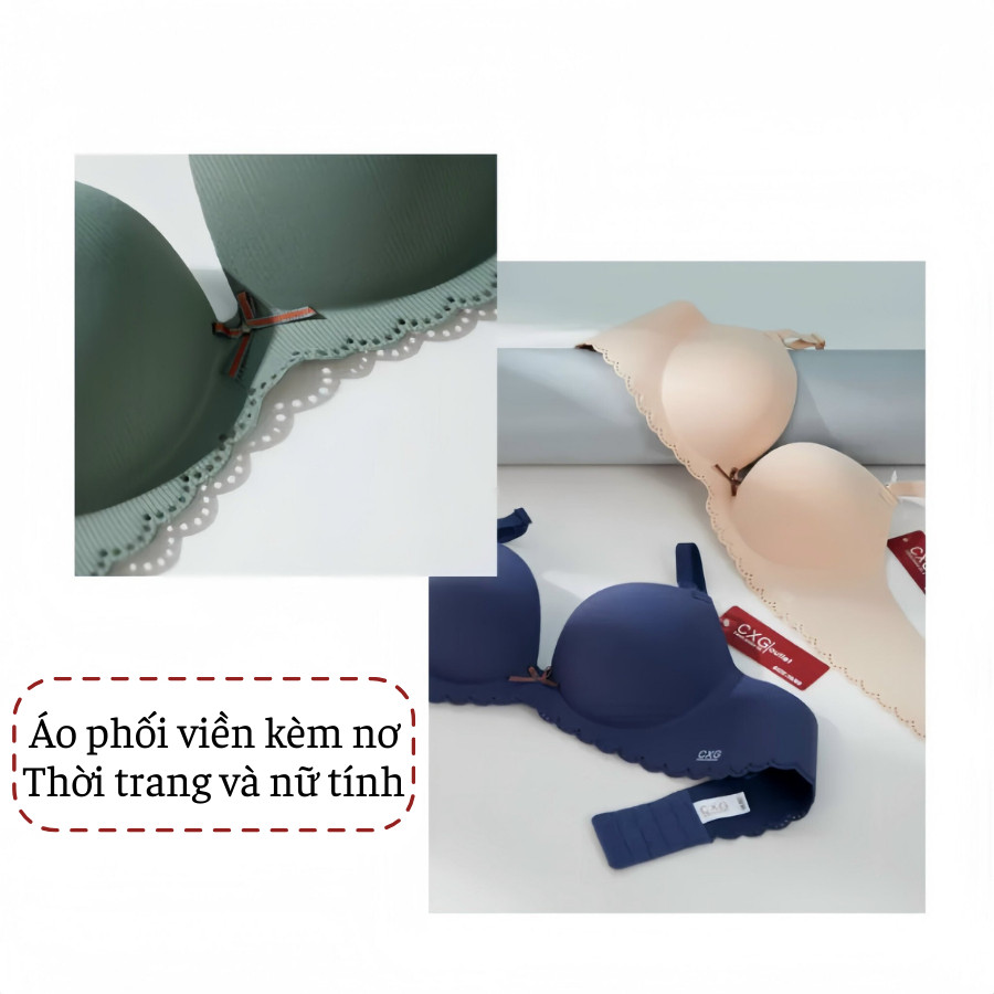 Áo Ngực Không Gọng Đúc Su Viền Hoa Mút Dày Nâng Form Nhẹ Mềm Mại Thoáng Mát DORIS A60