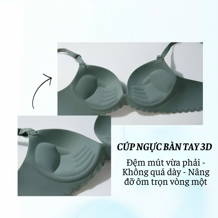 Áo Ngực Không Gọng Đúc Su Viền Hoa Mút Dày Nâng Form Nhẹ Mềm Mại Thoáng Mát DORIS A60