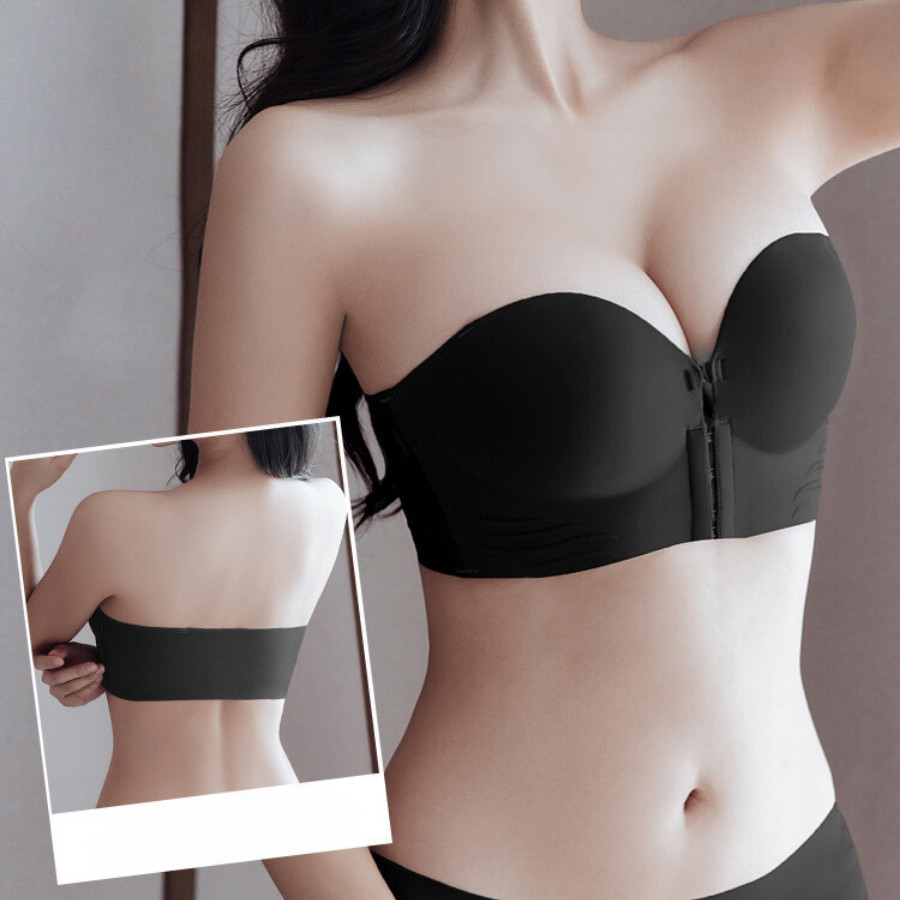 Áo Ngực Không Dây Cài Trước Đệm Dày 5cm Siêu Nâng Ngực Bản To Che Mỡ Thừa Kèm Dây Vai DORIS 946