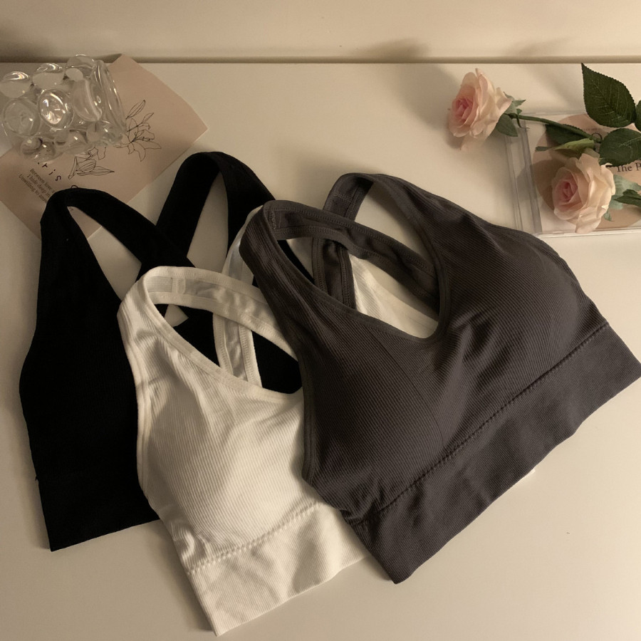 Áo Bra Nữ Hở Lưng Thiết Kế Dây Đan Chéo Sexy Gân Tăm Siêu Hot DORIS 4836