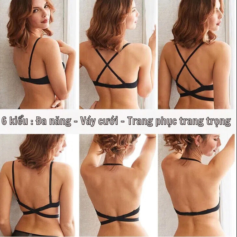 Áo Ngực Nữ Có Gọng Khoét Sâu Đúc Su Mềm Mại Không Lộ Viền Mặc Váy Hở Lưng Ôm Form Gọn Gàng DORIS 2215