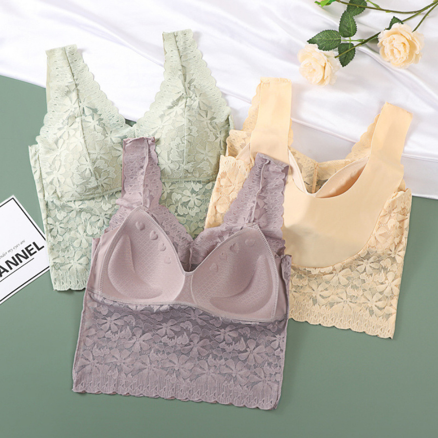 Áo Bra Ren Hoa Mút Mỏng Không Gọng Cao Cấp DORIS 637