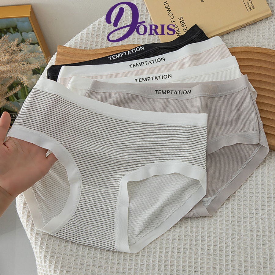 [Mã SGBAU30K giảm đến 30K đơn 99K] Quần Lót Nữ Cotton Co Dãn Chữ TEMPTATION Năng Động Thoải Mái DORIS Q16