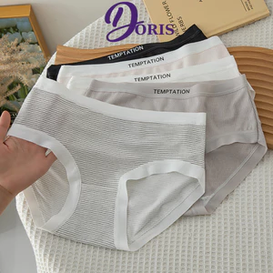 Quần Lót Nữ Cotton Co Dãn Chữ TEMPTATION Năng Động Thoải Mái DORIS Q16