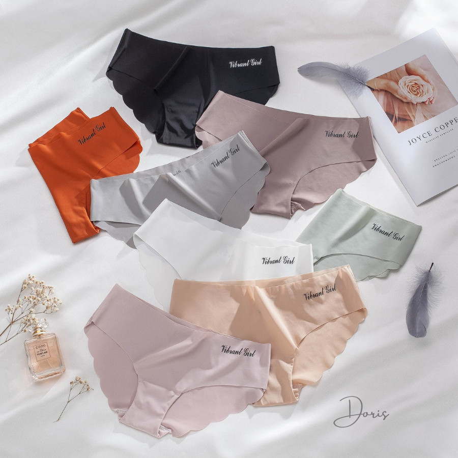 COMBO 5 Quần Lót Nữ Cao Cấp Đúc Su Viền Sóng Hot Không Lộ Đường May DORIS C1028