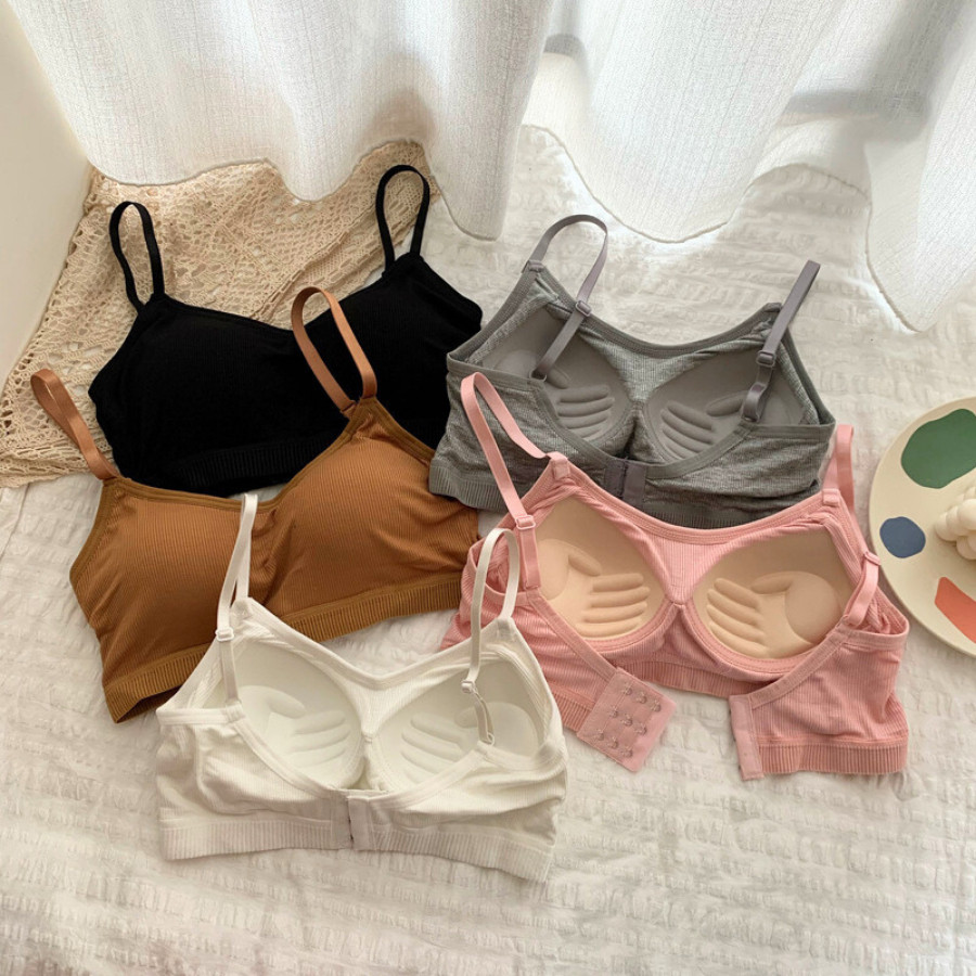 Áo Ngực Cotton Có Mút Bàn Tay Co Dãn Cài Sau DORIS 9188