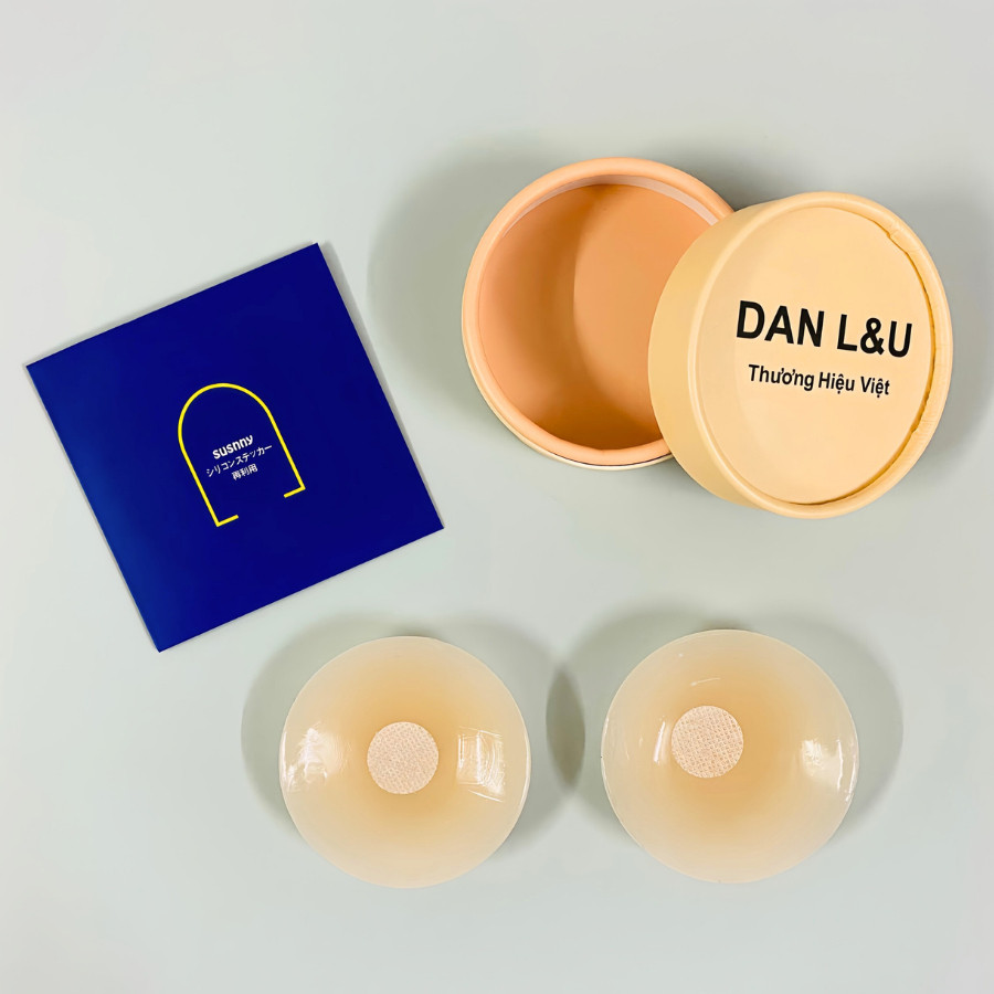 Miếng Dán Ngực Silicon Cao Cấp Siêu Mềm Êm Bám Dính Tốt Sử Dụng Nhiều Lần DORIS D199