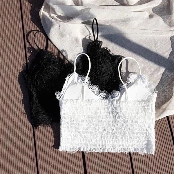 Áo Lót Ngực Dạng Bra Cotton Bo Chun Sau Phối Ren Hai Dây Siêu Xinh DORIS 20021