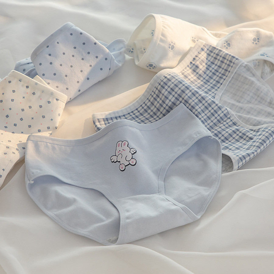 Quần Lót Nữ Cao Cấp, Quần Lót Cotton Họa Tiết Dễ Thương Co Dãn 4 Chiều DORIS Q06
