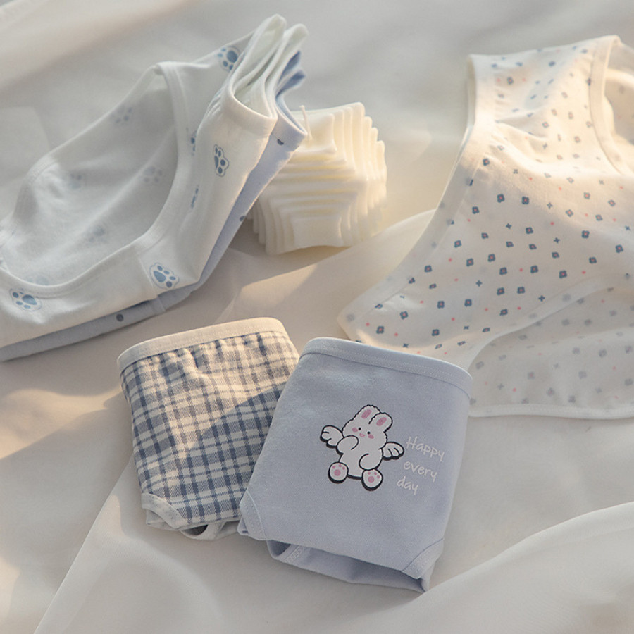 Quần Lót Nữ Cao Cấp, Quần Lót Cotton Họa Tiết Dễ Thương Co Dãn 4 Chiều DORIS Q06