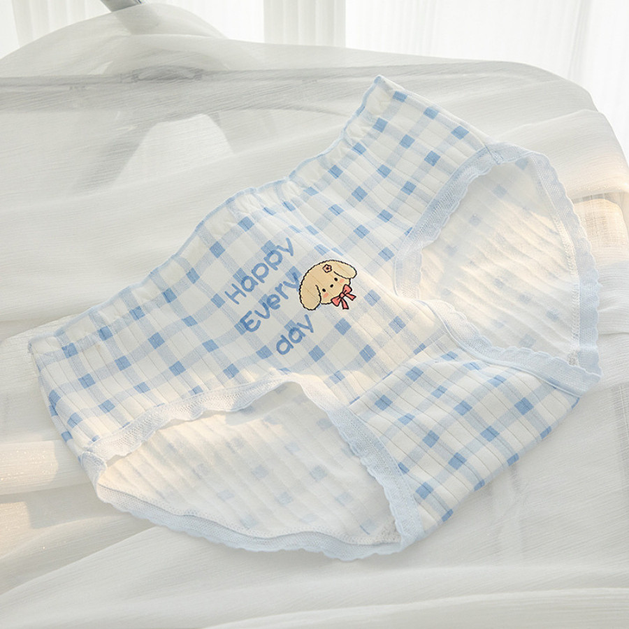 Quần Lót Cotton Nữ Thoáng Khí Hoạ Tiết Chó Con Dễ Thương DORIS 654