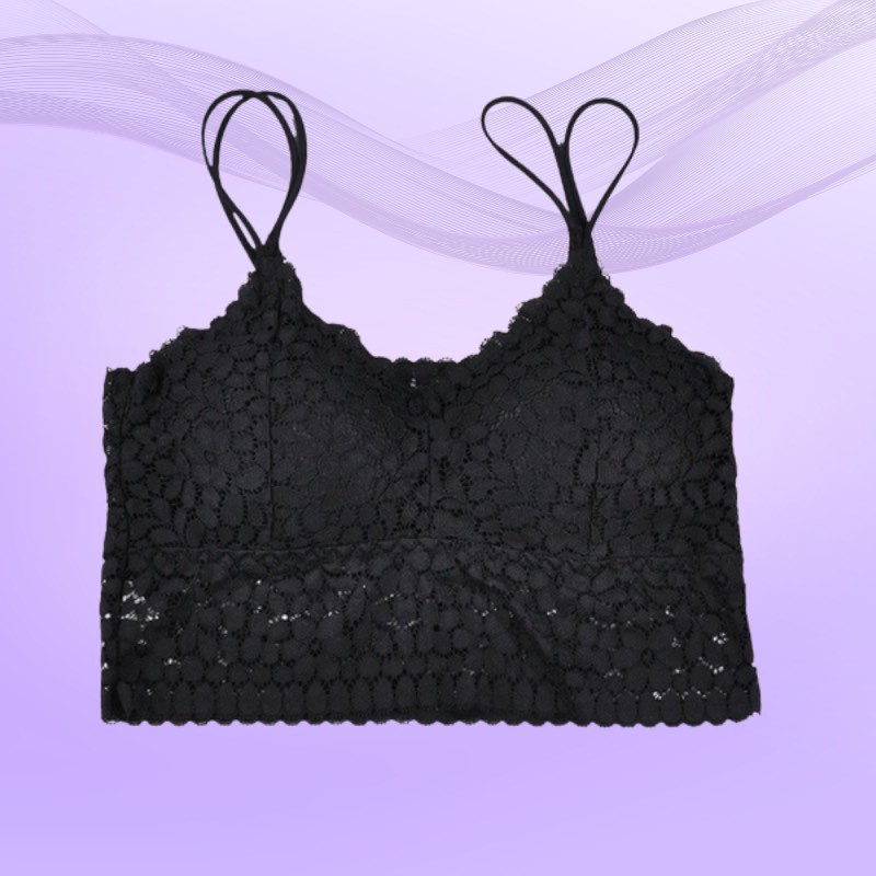 Áo lót ngực dạng bra đệm mỏng phối ren hoa siêu xinh DORIS - 8812