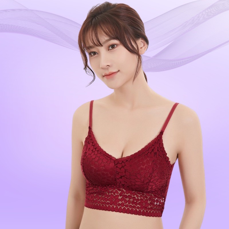 Áo lót ngực dạng bra đệm mỏng phối ren hoa siêu xinh DORIS - 8812