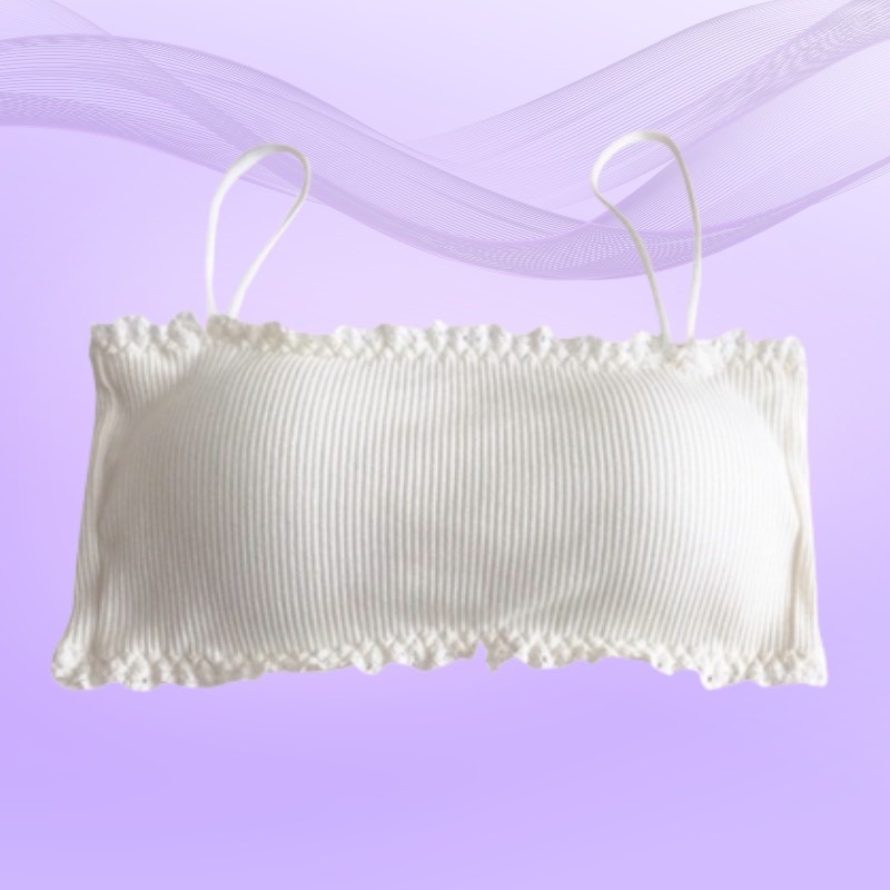 Áo Lót Ngực Cotton Gân Tăm Siêu Co Dãn Viền Ren Xinh Xắn DORIS A636