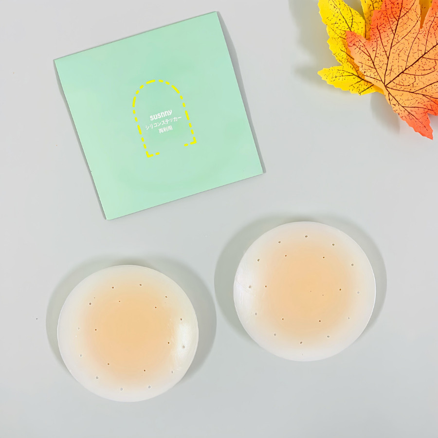 Miếng Dán Ngực Silicon Cao Cấp Chống Đọng Mồ Hôi Lỗ Thoáng Khí Tái Sử Dụng Nhiều Lần DORIS D200
