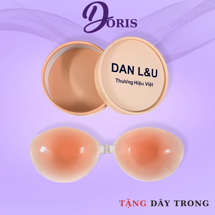 Áo Ngực Dán, Miếng Dán Ngực Silicon Cài Trước Kèm Dây Trong Tiện Lợi DORIS - 4949