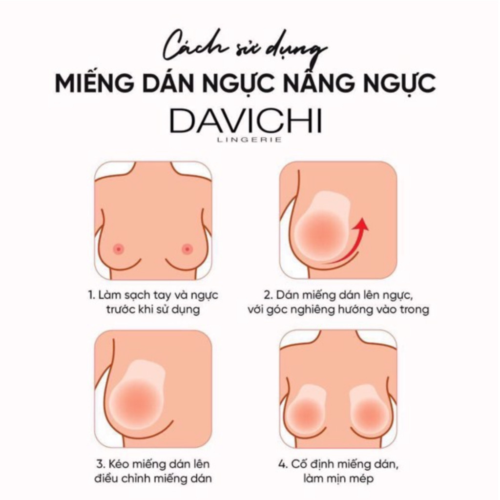 Miếng Dán Ngực Silicon DAVICHI Nâng Ngực Siêu Mỏng Tái Sử Dụng Nhiều Lần DORIS 2004