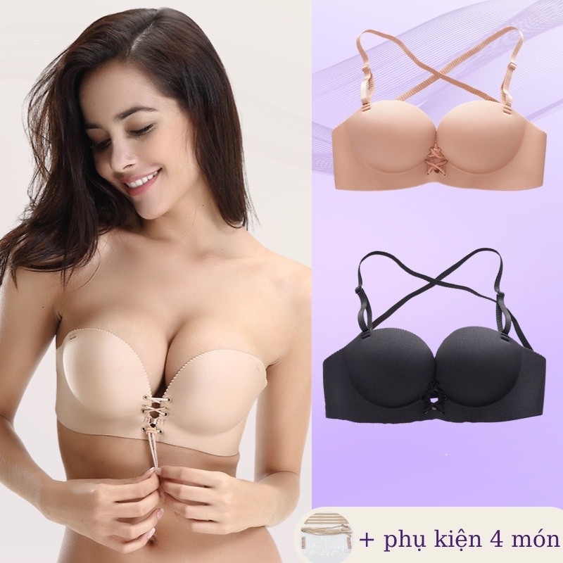 Áo Ngực Đúc Su Áo Ngực Su Nâng Ngực Dây Rút Tạo Khe Siêu Quyến Rũ Doris - 368