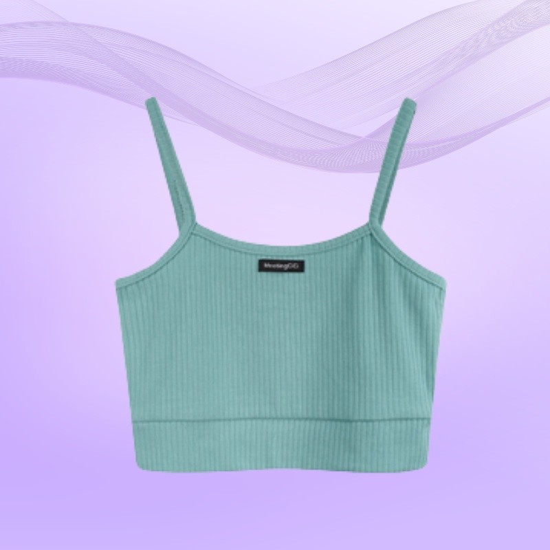 Áo lót ngực cotton gân tăm co dãn kiểu basic xinh xắn DORIS - 6703