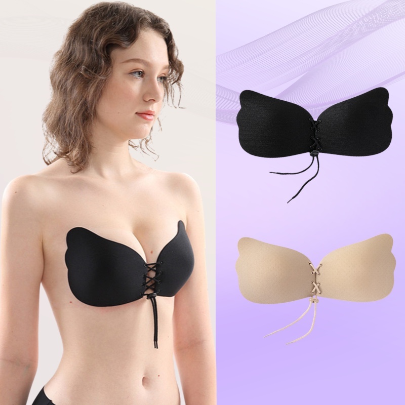 Áo Dán Nâng Ngực Cánh Tiên, Miếng Dán Nâng Ngực Dây Rút Tạo Khe Doris - 0124