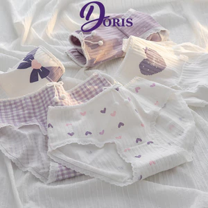 Quần Lót Nữ Cotton Cao Cấp Họa Tiết Nơ Xinh Đáng Yêu Co Dãn 4 Chiều DORIS Q04
