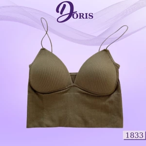 Áo Croptop Cotton Gân Tăm Co Dãn Cổ V Đệm Mút Siêu Quyến Rũ DORIS 1833