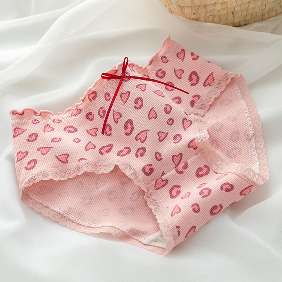 Quần Lót Nữ Cao Cấp Cotton Họa Tiết Gấu Hồng Dễ Thương Siêu Mềm Mịn, Thấm Hút Kháng Khuẩn DORIS Q03