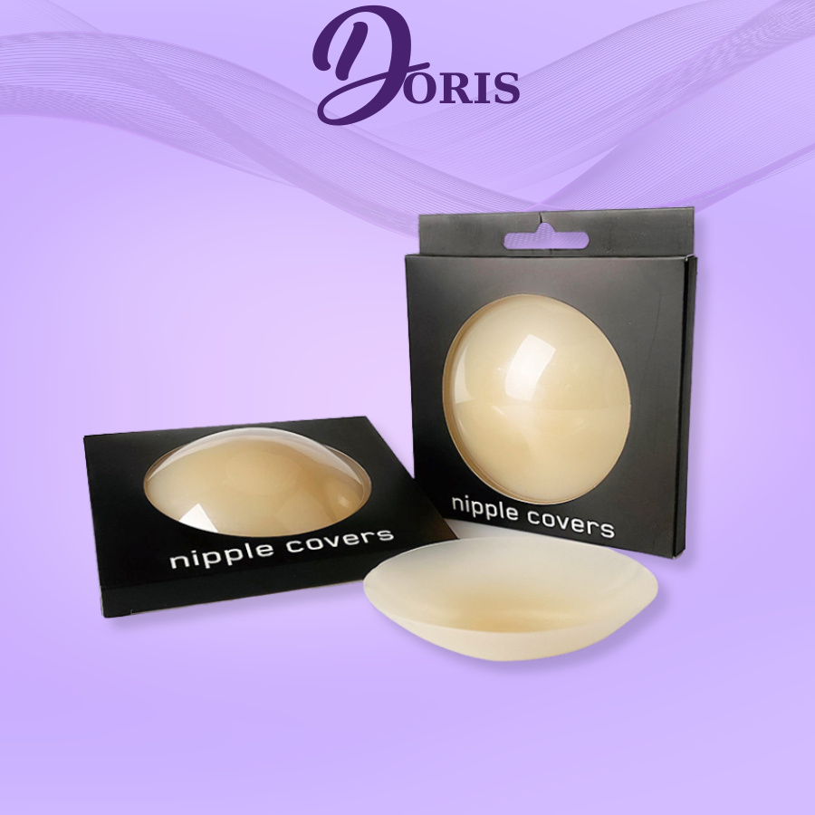 Miếng Dán Ngực Silicon Sinh Nhiệt Tự Thân Không Keo Dính Bám Cực Chắc Doris D189