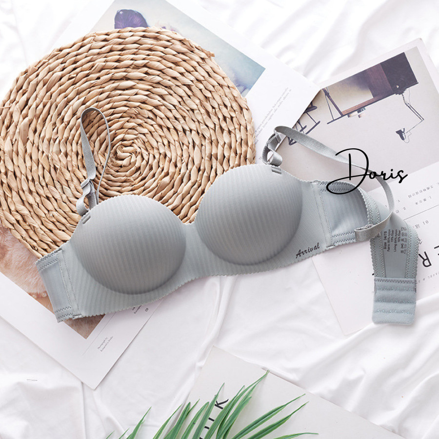Áo Lót Nâng Ngực Không Gọng Đệm Vừa Cup Ngang Chống Tuột DORIS 2288