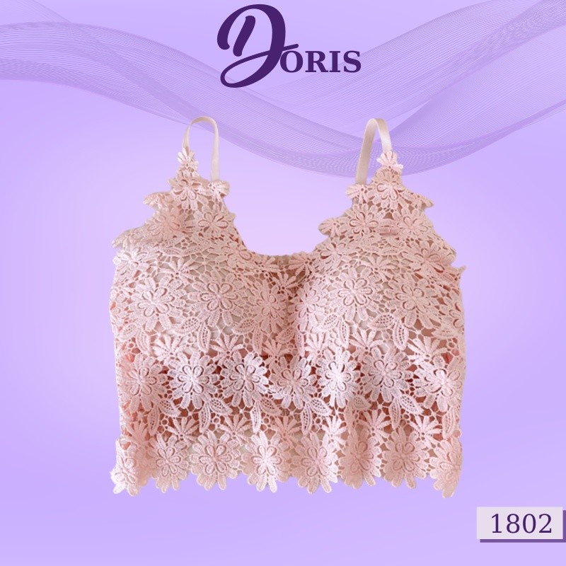 Áo Lót Ngực Họa Tiết Ren Hoa Đệm Mút Nâng Ngực Sexy Quyến Rũ DORIS 1802