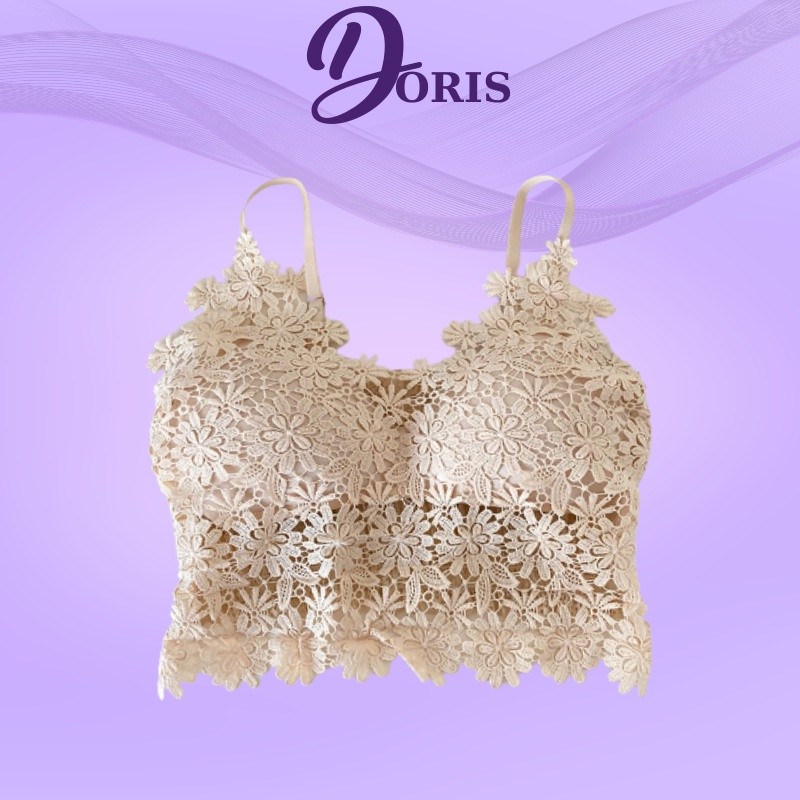 Áo Lót Ngực Họa Tiết Ren Hoa Đệm Mút Nâng Ngực Sexy Quyến Rũ DORIS 1802