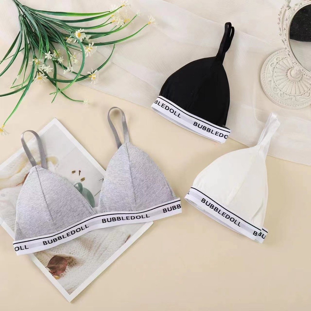 Áo Ngực Cotton Thoáng Mát Viền Chữ Cá Tính Cho Nàng DORIS 3009