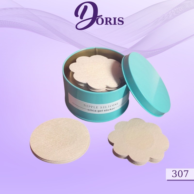 Miếng dán đầu ti loại giấy dùng một lần tiện lợi hộp 60 miếng DORIS - 307
