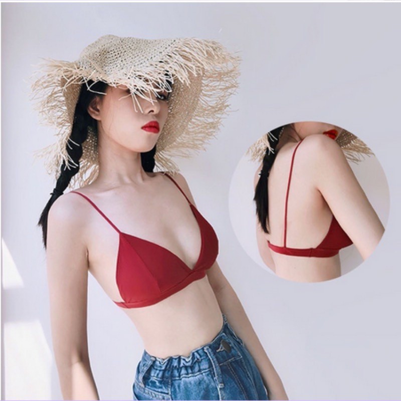 Áo lót ngực đệm mỏng cotton gân tăm siêu xinh DORIS - 812