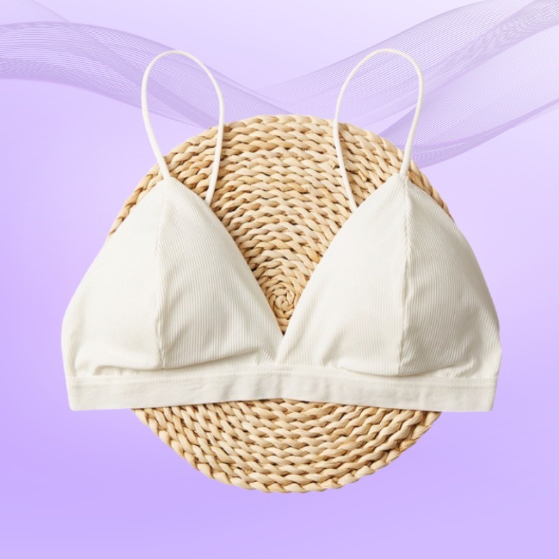 Áo lót ngực đệm mỏng cotton gân tăm siêu xinh DORIS - 812