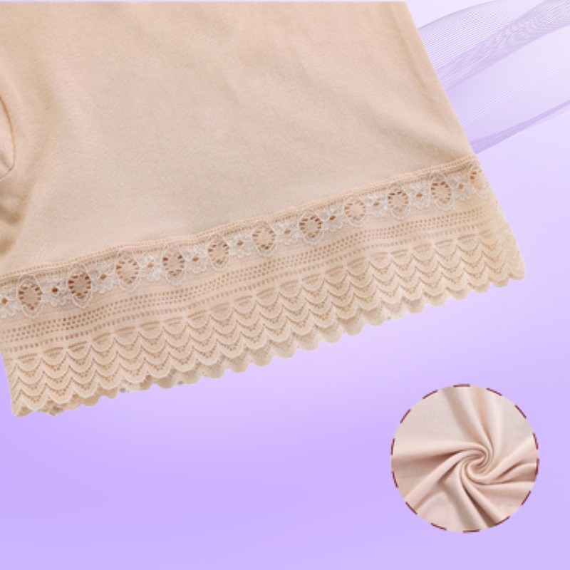 Quần đùi mặc trong váy cotton co dãn viền ren xinh xắn DORIS - 0125