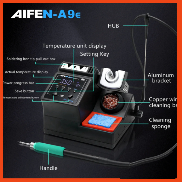 Máy hàn AIFEN A9E cầm tay, kèm 3 mũi hàn C210, tay cầm điều khiển 48W