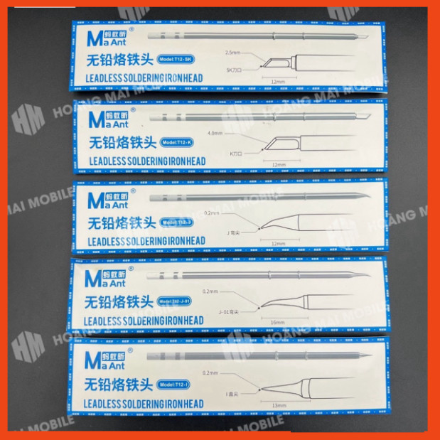 [DCSC] Mũi hàn T12 MaAnt (5 kiểu đầu)