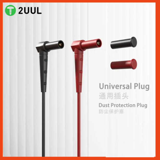 Que đo đồng hồ vạn năng 2UUL MT01 đầu kim mạ vàng 0.2mm, dây silicone mềm, có đầu thay thế